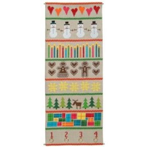 Broderipakning - Julekalender - Farverig jul