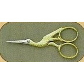 Broderisaks - Storkesaks forgyldt