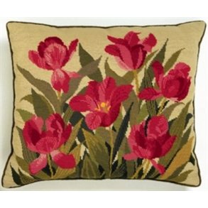 Stramajpakning - Pude Blrde tulipaner