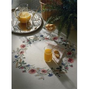 Broderipakning - Dug med valmuer