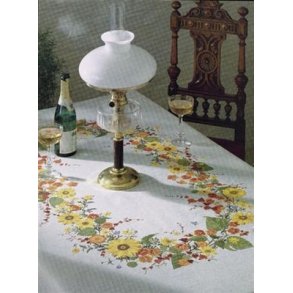 Broderipakning - Dug med solsikker syet p hr