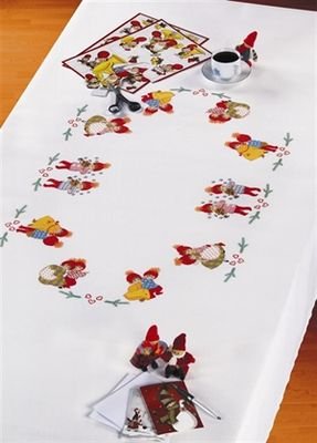 Broderipakning - Dug med Nissebal