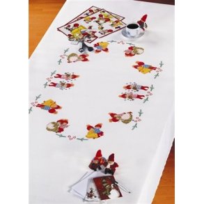 Broderipakning - Dug med Nissebal