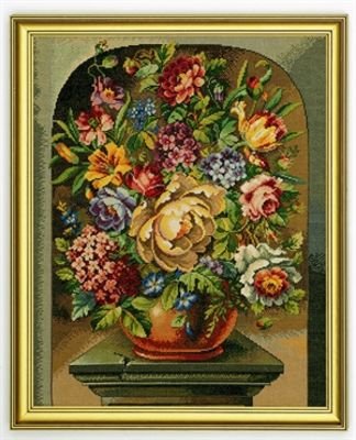 Broderipakning - Blomsteropsats 1