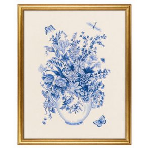 Broderipakning - Bl blomster 2