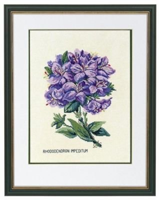 Broderipakning - Lilla Rododendron