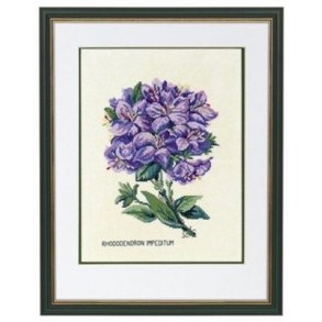 Broderipakning - Lilla Rododendron