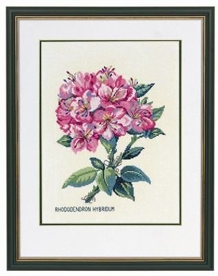 Broderipakning - Rhododendron pink