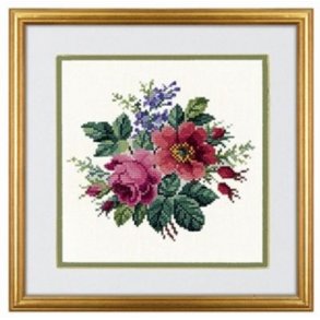 Broderipakning - Blomsterbuket