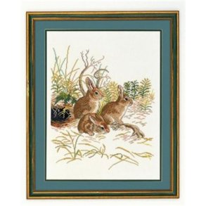 Broderipakning - 3 kaniner