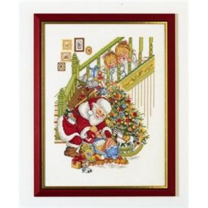 Broderipakning - Julemand med 2 brn