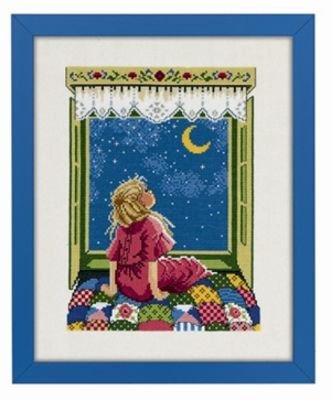 Broderipakning - Pige kigger stjerne