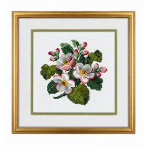 Broderipakning - bleblomster