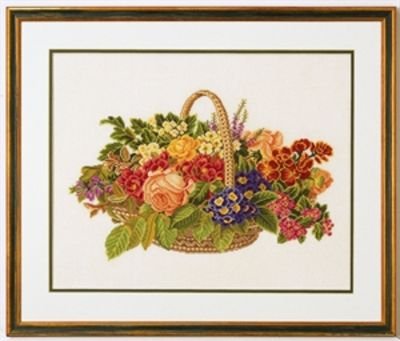 Broderipakning - Blomsterkurv