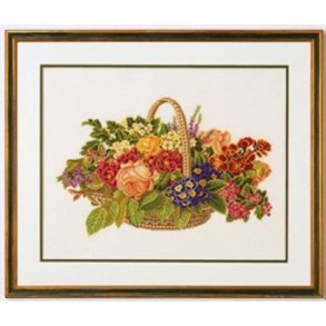 Broderipakning - Blomsterkurv