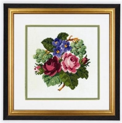 Broderipakning - vgbillede - Roser og Druer