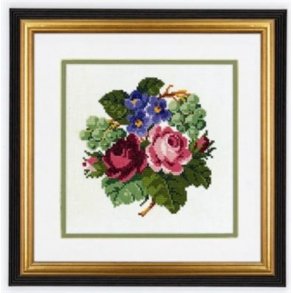 Broderipakning - vgbillede - Roser og Druer