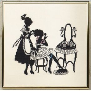 Broderipakning - Silhuet toilette