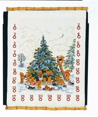 Broderipakning - Julekalender - Bamsejul