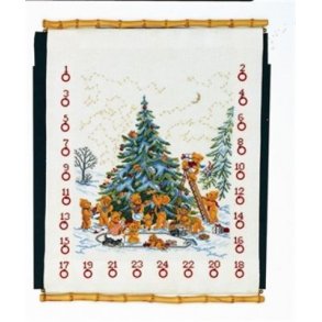 Broderipakning - Julekalender - Bamsejul