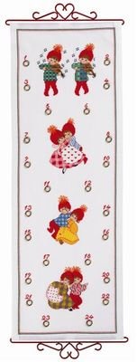 Broderipakning - Julekalender - Nissebal