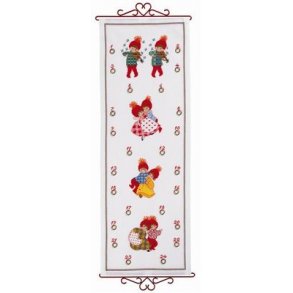 Broderipakning - Julekalender - Nissebal