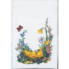 Broderipakning - Pskelber med kyllinger