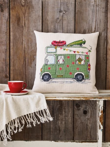 Broderipakning - pude - Autocamper