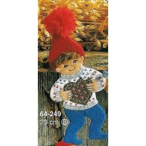 Mnster til filtnisse - Nissedreng med honninghjerte