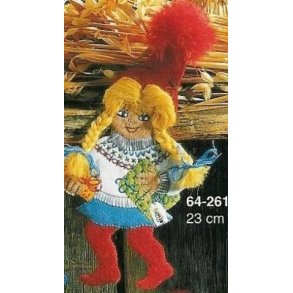 Mnster til filtnisse - Nissepige med pakker