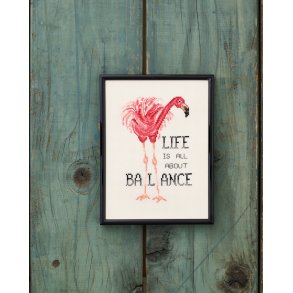 Broderipakning - Ordsprog - Life is all about balance