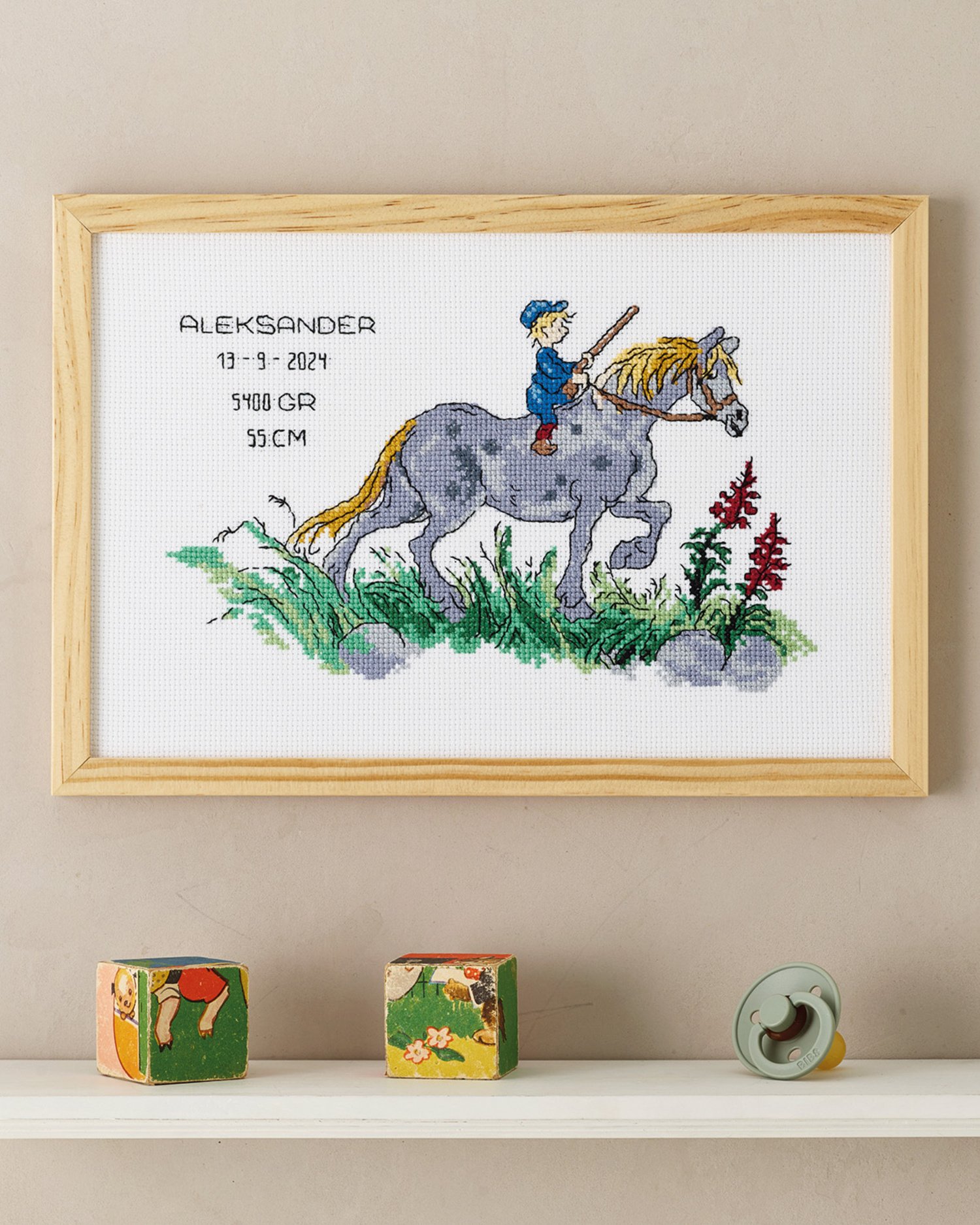 Broderipakning - Fdselsminde / Billede - Emil fra Lnneberg