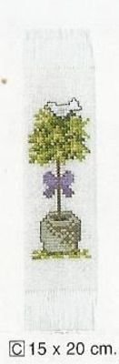 Mnsterark - Bogmrke med tr i krukke