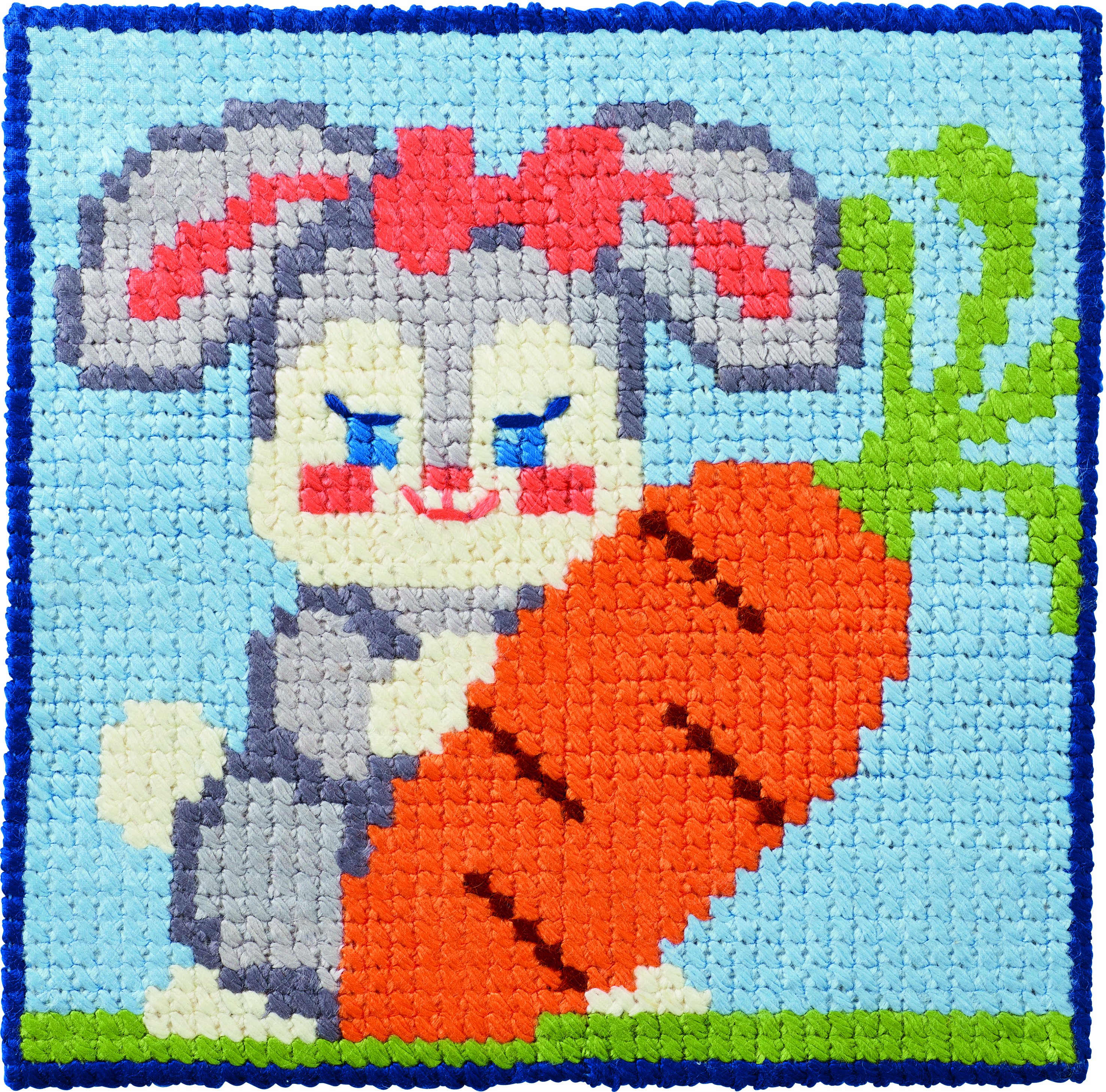 Broderipakning - Billede - Kanin med stor gulerod