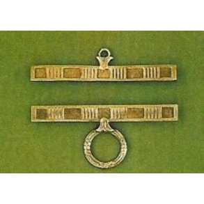 Antik look beslag af messing - Liljebeslag 14 cm