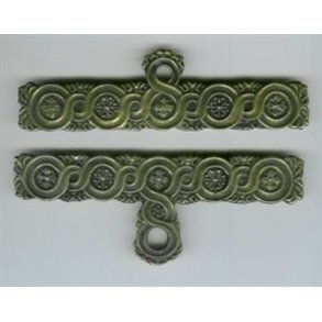 Antik look beslag af messing - Snoet beslag 14 cm