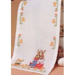 Broderipakning - Pskelber med familien hare