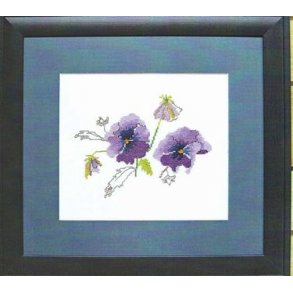 Broderipakning - Fra min have - Stedmorblomst