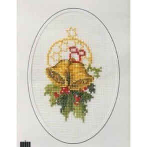 Broderipakning - Julekort med klokker