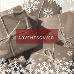 Broderipakker - 4 Adventsgaver - Vlg ml. let, medium el. svr