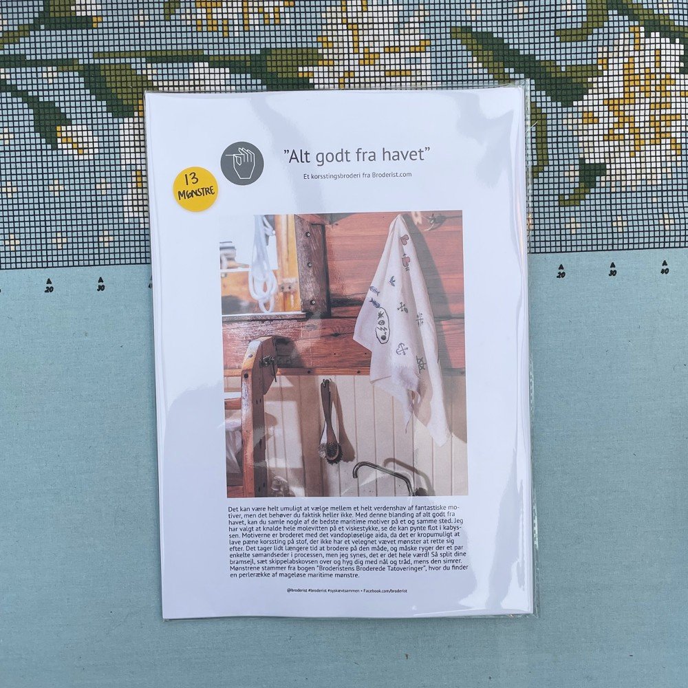 Broderipakning - 'Alt godt fra havet' med garn og vandopl. stof