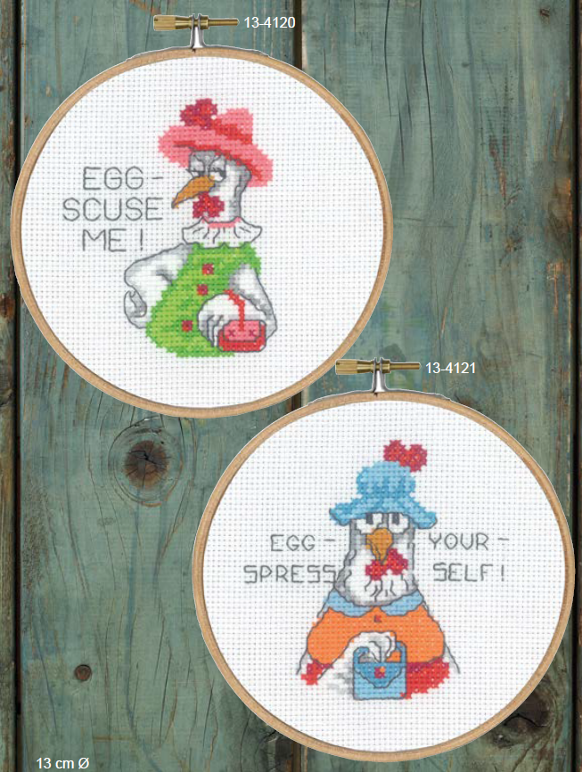 Broderipakning - Billede inkl. syramme - Egg-Spress your-self