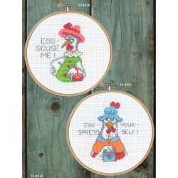 Broderipakning - Billede inkl. syramme - Egg-Spress your-self