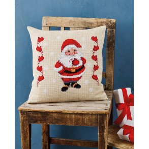 Broderipakning - Pude - Julemand