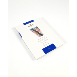 Farvekort med DMC Moulinegarn og Perlegarn med gte garnprver