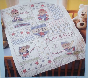 Babytppe quiltet - 'Baseball kammerater'