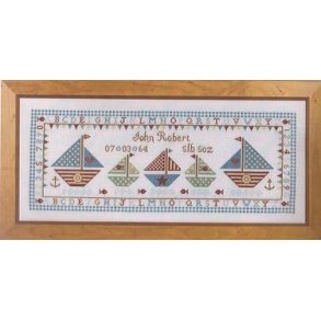 Broderipakning - Sail Away Birth Sampler