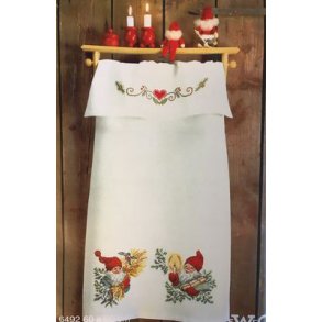 Broderipakning - Jule kkkenophng med nisser