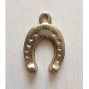 Hestesko i messing til klokkestreng