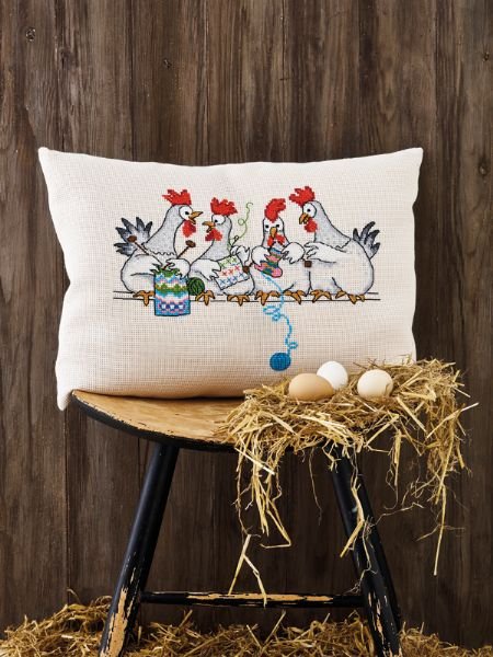 Broderipakning - Pude - Hnsesnak